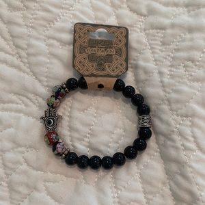 Black charm bracelet